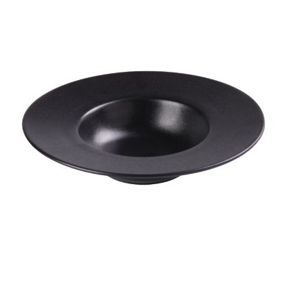 Picture of NB-611 Noble Black 11-1/2″ X 2-1/2″ Dessert Plate 16 oz, Inner Diameter 6″