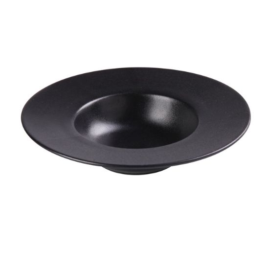 Picture of NB-611 Noble Black 11-1/2″ X 2-1/2″ Dessert Plate 16 oz, Inner Diameter 6″