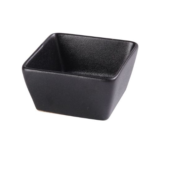 Picture of NB-4031 Noble Black 3-1/8″ X 3″ X 1-3/4″ Square Sauce Dish 3 oz