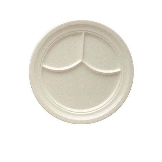Picture of NC-510I Compartment Collection 9 1/2″ 3-Compartment Plate 9″ Ivory