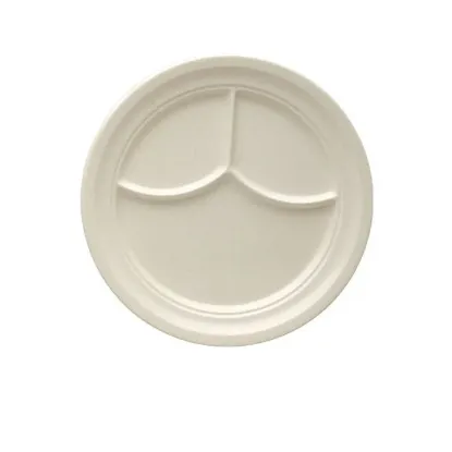 Picture of NC-510I Compartment Collection 9 1/2″ 3-Compartment Plate 9″ Ivory