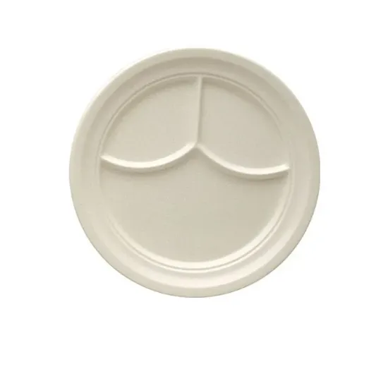 Picture of NC-510I Compartment Collection 9 1/2″ 3-Compartment Plate 9″ Ivory