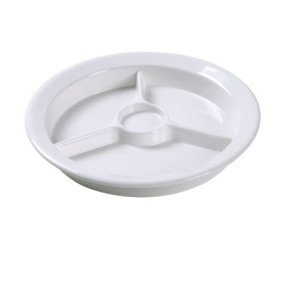Picture of NC-511I Compartment Collection 9 1/2″ 3-Compartment Plate W/Cup Holder Ivory