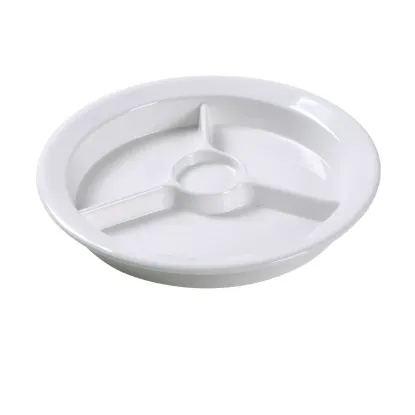 Picture of NC-511I Compartment Collection 9 1/2″ 3-Compartment Plate W/Cup Holder Ivory
