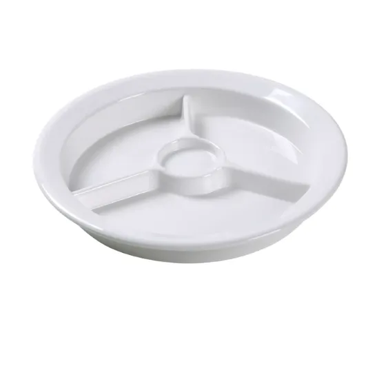 Picture of NC-511I Compartment Collection 9 1/2″ 3-Compartment Plate W/Cup Holder Ivory