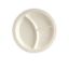Picture of NC-512I Compartment Collection 9″ 3-Compartment Plate W/Deep Beveled Foot Ivory