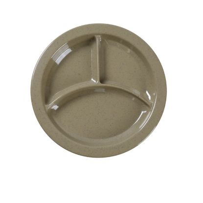 Picture of NC-512S Compartment Collection 9″ 3-Compartment Plate W/Deep Beveled Foot Sand