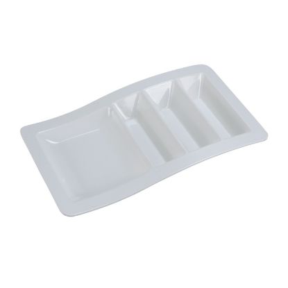 Picture of NC-1765 Compartment Collection 14 3/4″ X 8 3/4″ X 1 3/4″ Stackable Taco Plate White