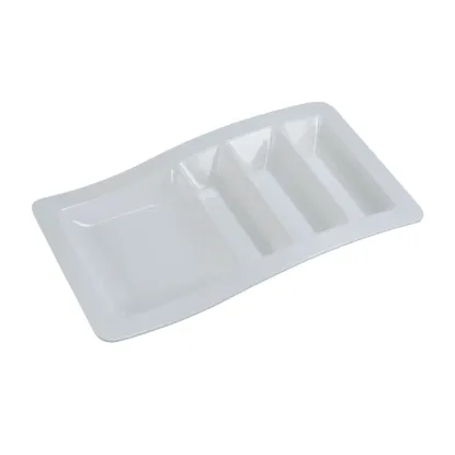 Picture of NC-1765 Compartment Collection 14 3/4″ X 8 3/4″ X 1 3/4″ Stackable Taco Plate White