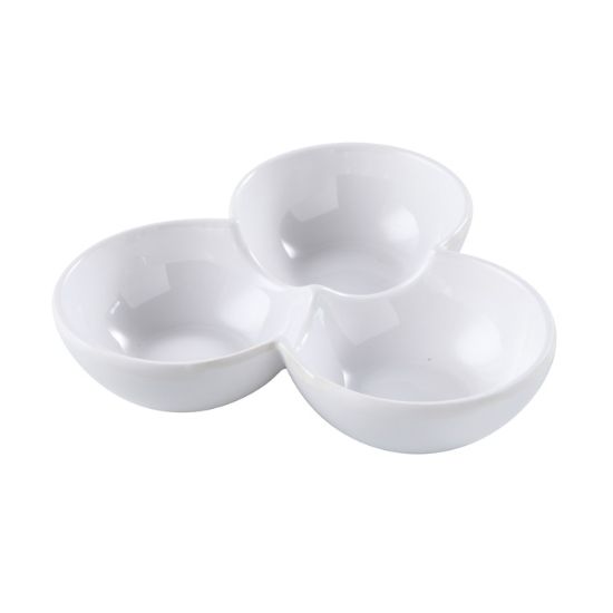 Picture of OK-817 Osaka 7″ X 6″ X 1 1/2″ Three Divided Bowl 2 oz Each