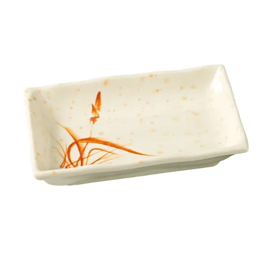Picture of OR-2406 Orchis 6″ X 4 1/2″ Rectangular Plate Gold Orchis