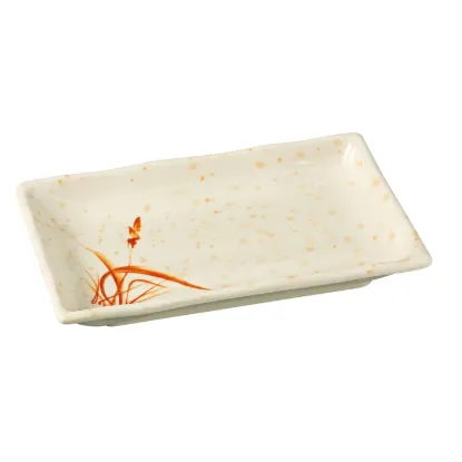 Picture of OR-2408 Orchis 8″ X 5 1/2″ Rectangular Plate Gold Orchis