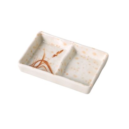Picture of OR-4031 Orchis 5 3/4″ X 2 3/4″ Two Divided Sauce Dish 2 oz Each