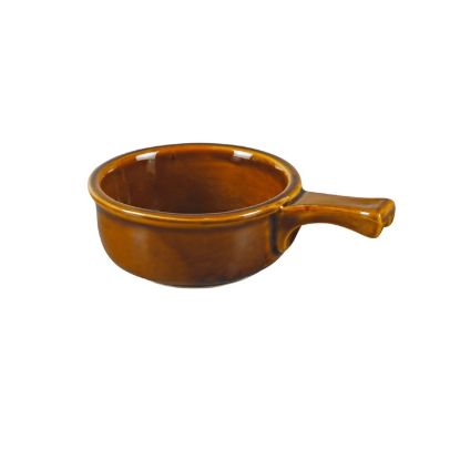 Picture of OS-15-B Accessories 5 1/4″X2 1/4″ Onion Soup Crock With Handle Brown 15 oz
