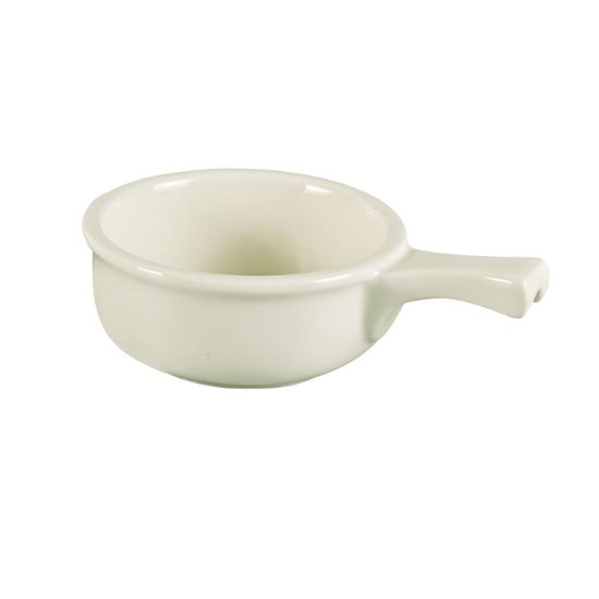 Picture of OS-15-P Accessories 5 1/4″X2 1/4″ Onion Soup Crock With Handle Super White 15 oz