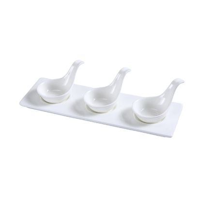 Picture of PS-721 Piscataway Three 2″ Spoon With 10 1/2″ X 3 1/2″ Tray 2 oz Each