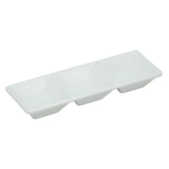 Picture of RM-064 Rome 7 1/2″ X 2 1/2″ 3-Compartment Dessert Dish 1 oz Each