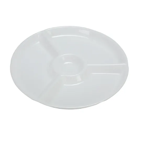 Picture of RM-821 Rome 12 1/4″ 4-Compartment Plate, Round, 1″ Deep