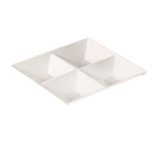 Picture of RM-822 Rome 11 1/2″ 4-Compartment Plate, Square, 1 1/2″ Deep