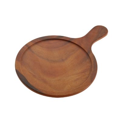 Picture of WD-1113 Wooden Tray 9″ Round Tray With Handle