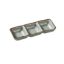 Picture of YO-9113 Yoto 8″ X 2 3/4″ X 3/4″ Triple Sauce Dish 6 oz Each