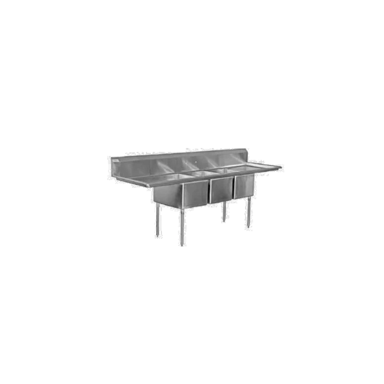 Picture of Serv-Ware, 3CWPH24242-24, Sink, (3) Three Compartment