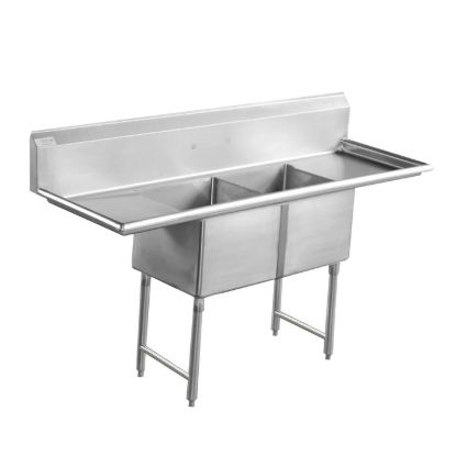 Picture of Serv-Ware, D2CWP1620, Sink, (2) Two Compartment