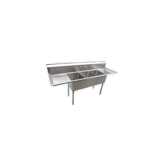 Picture of Serv-Ware, D3CWP16202-18, Sink, (3) Three Compartment (D3CWP1620-V)