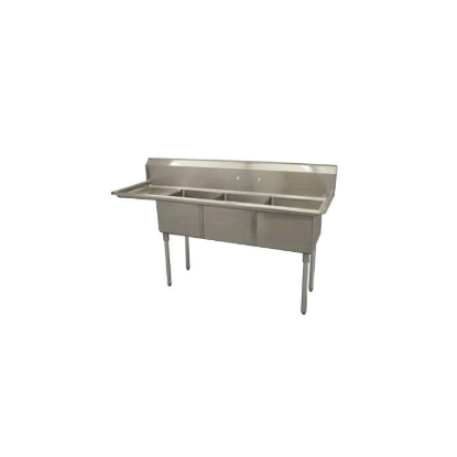 Picture of Serv-Ware, D3CWP1620L-18, Sink, (3) Three Compartment