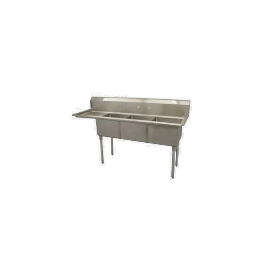 Picture of Serv-Ware, D3CWP1818L-18, Sink, (3) Three Compartment