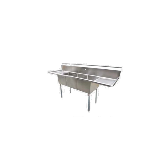 Picture of Serv-Ware, D3CWP18182-18, Sink, (3) Three Compartment (D3CWP18182-18-V)