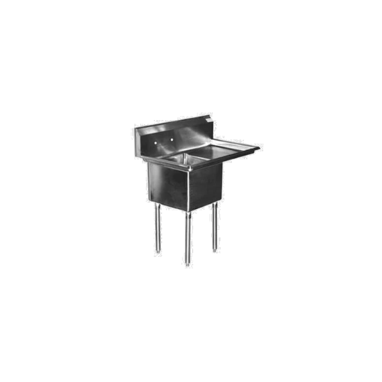 Picture of Serv-Ware, E1CWP1818R-18, Sink, (1) One Compartment (E1CWP1818R-18-V)