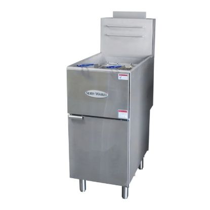 Picture of Serv-Ware, SGF-40L, Fryer, Gas, Floor Model, Full Pot