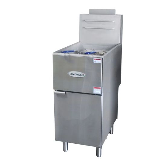 Picture of Serv-Ware, SGF-40N, Fryer, Gas, Floor Model, Full Pot