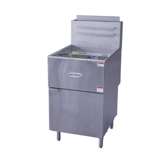 Picture of Serv-Ware, SGF-70L, Fryer, Gas, Floor Model, Full Pot