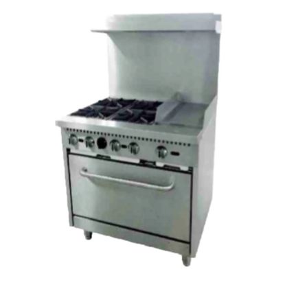 Picture of Serv-Ware, SGR-4B-12G, Range, 36" Restaurant, Gas