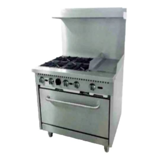 Picture of Serv-Ware, SGR-4B-12G, Range, 36" Restaurant, Gas