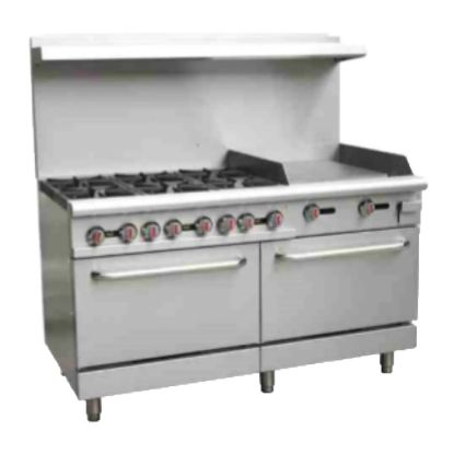 Picture of Serv-Ware, SGR-6B-24G, Range, 60" Restaurant, Gas (SGR-6B-24G-LP)